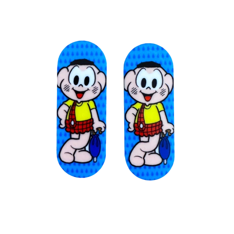 Aplique Para Bico de Pato Cascão Acrílico (2,0x5,5 cm) - 2 Unidades