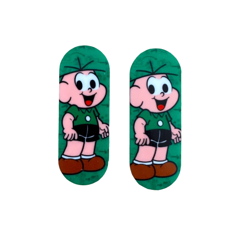 Aplique Para Bico de Pato Cebolinha Acrílico (2,0x5,5 cm) - 2 Unidades