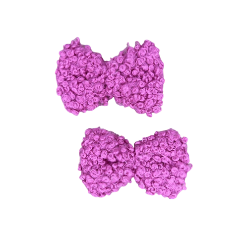 Aplique Laço Lãzinha (8,5 x 6,0 cm) Cor Rosa Loja Henrikei Artes