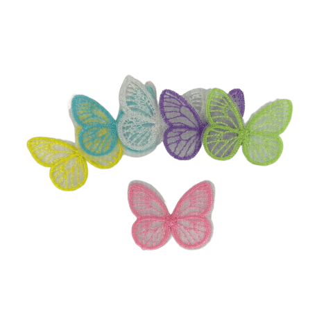 Aplique Borboleta Organza Bordada Henrikei Artes