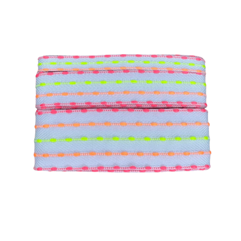Kit Fita Pesponto Sinimbu Pompom Neon (6 Metros) Loja Henrikei Artes