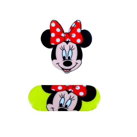 Kit Aplique Para Laço e Bico de Pato Minnie Plano Acrílico - 2 Unidades