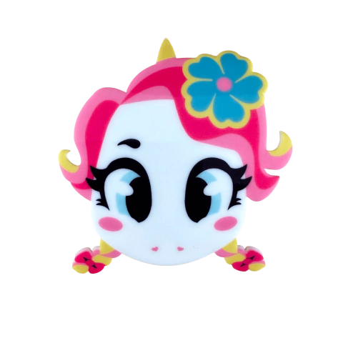 Aplique Unicórnio Puket Grande Curvado (9cm) Acrílico - 1 Unidade