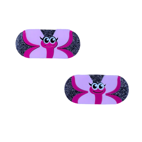 Aplique Para Bico de Pato Fini Borboleta Marshmallow (6 cm) Acrílico - 2 Unidades - comprar online