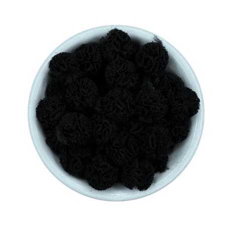 Pompom de Malha (15mm) Cor Preto - 10 Unidades 