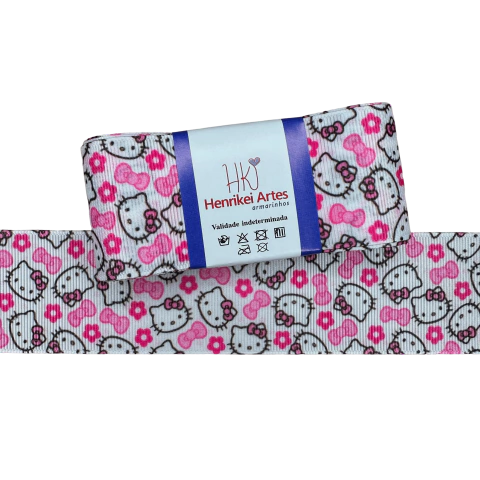 Fita Gorgurão Yama (38mm) Hello Kitty Rosa 