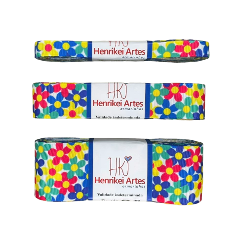 Fita Gorgurão Yama Floral Verão Loja Henrikei Artes