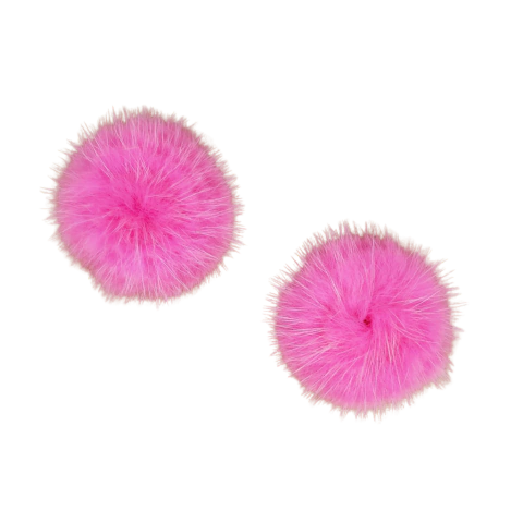 Pompom Achatado de Pelúcia 4,5 cm Henrikei Artes