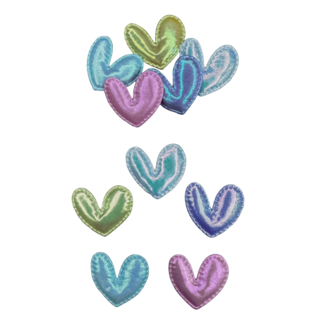 Aplique Coração Foil (2cm) Cor Misto Candy 