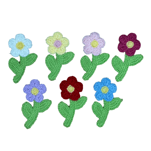 Aplique Flor (6cm) Estilo Bordado - 2 Unidades