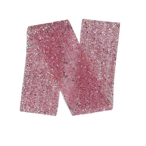 Manta de Strass Rosa Bebê - 2 tiras de 1 x 40 cm cada - comprar online