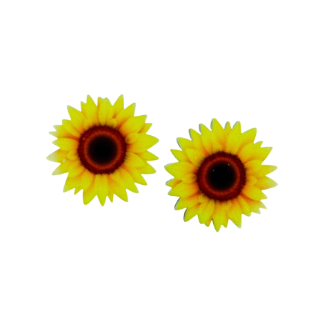 Aplique Girassol Acrílico (4,0 cm) Henrikei Artes