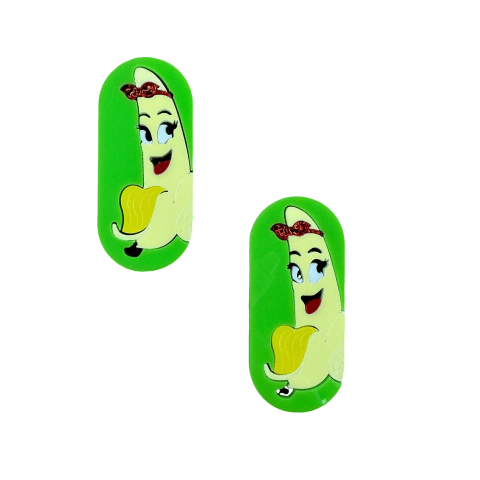 Aplique Para Bico de Pato Fini Bananas (6 cm) Acrílico - 2 Unidades - comprar online