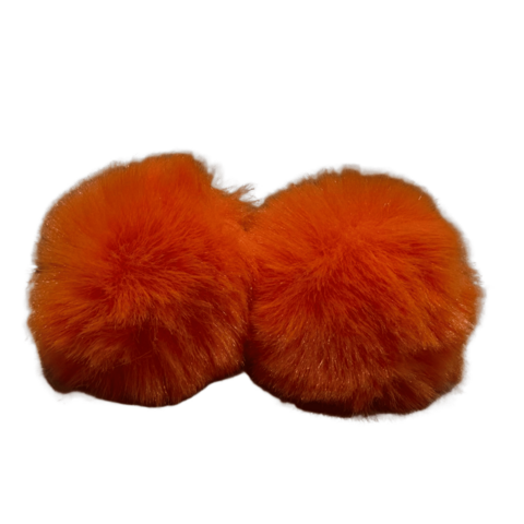Pompom Pelúcia Tam GG (8cm) Cor Laranja - 2 Unidades