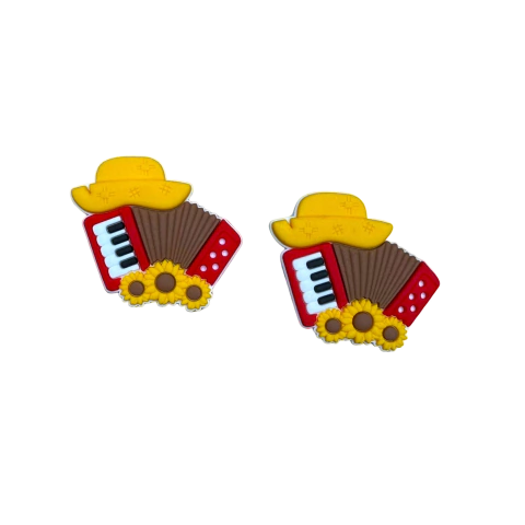 Aplique Sanfona Chapéu de Palha Girassol (4 cm) Henrikei Artes