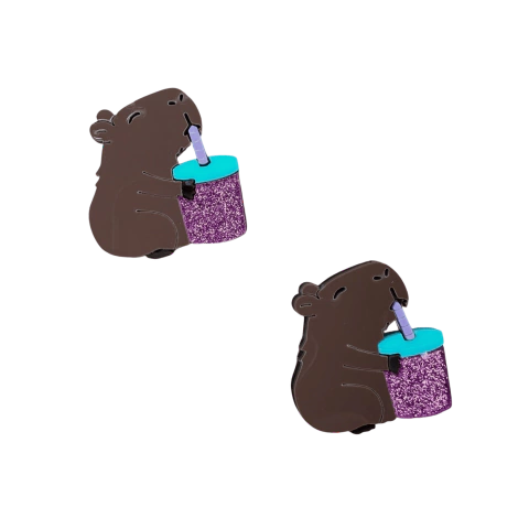 Aplique Capivara Milkshake (4cm) Acrílico - 2 Unidades - comprar online