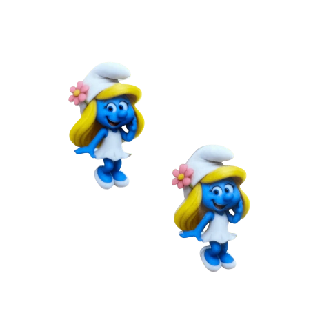 Aplique Smurfete (4cm) Plano Acrílico - 2 Unidades 