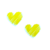 Aplique Coração Rabisco Cor Amarelo (4cm) Acrílico - 2 Unidades - comprar online