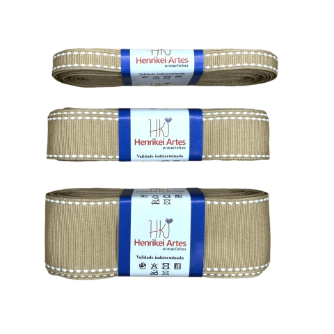 Fita de Gorgorão (Pespontada) Yama Cor 837 Cefá Com Leite 