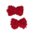 Aplique Laço Lãzinha (8,5 x 6,0 cm) Cor Vermelho Loja Henrikei Artes