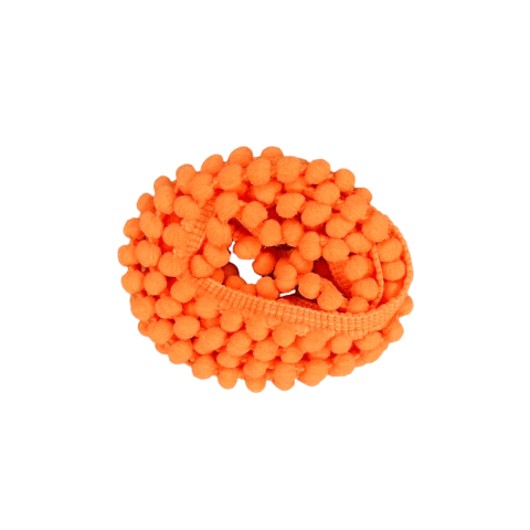 Fita Mini Pompom Cor Laranja 523 Henrikei Artes