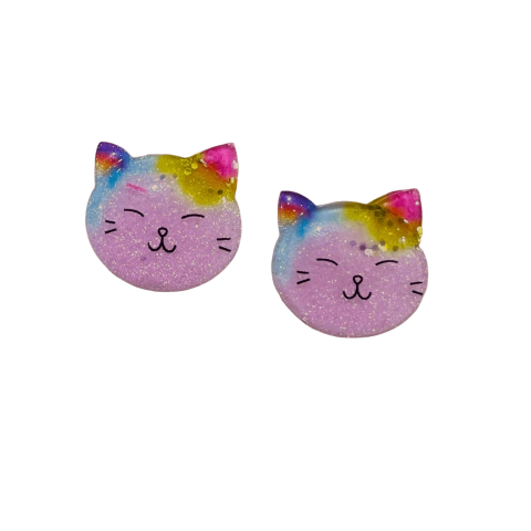 Aplique Gatinho Glitter Candy (2,5 cm) Henrikei Artes