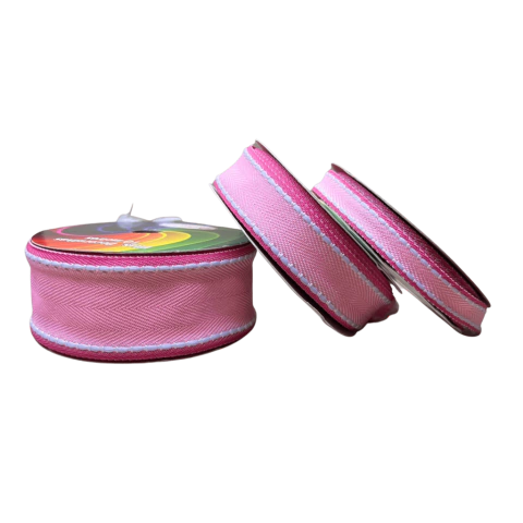 Fita Pespontada Sinimbu Cor 03 Rosa Com Borda Pink - 10 metros - comprar online