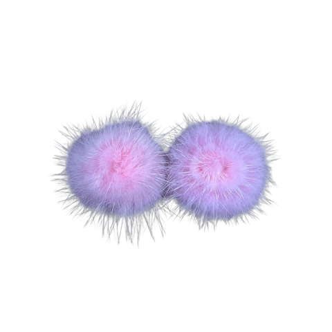 Pompom Achatado de Pelúcia Cor Rosa Princesa (2,5cm) Henrikei Artes