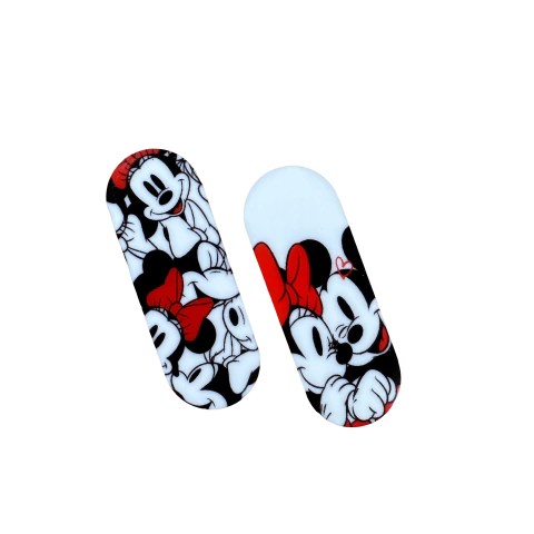 Aplique Para Bico de Pato (5,5cm) Minnie e Mickey Plano Acrílico - 2 Unidades