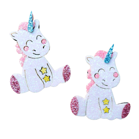 Aplique Unicórnio Glitter Para Laços