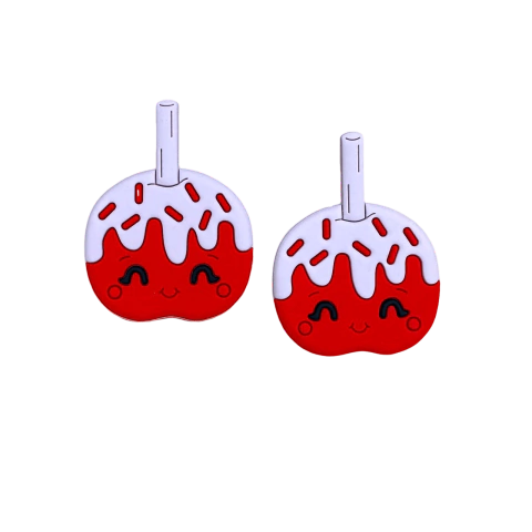 Aplique Maçã do Amor (TAM G) Carinha Feliz - 2 Unidades