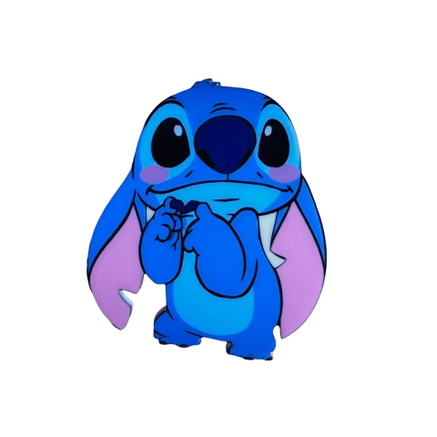 Aplique Stitch Grande Curvado Acrílico (10cm) Henrikei Artes