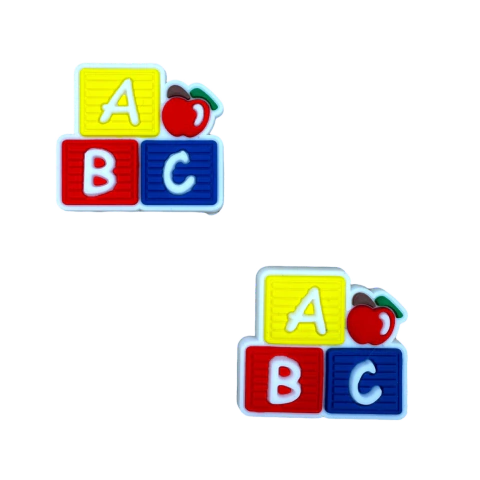 Aplique Cubo Abc Maçã Versão2 (4cm) Emborrachado 