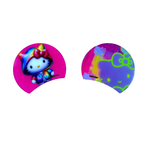 Aplique Orelhinha Hello Kitty Colors Plano Acrílico - 2 unidades (1 Par)