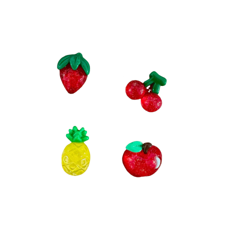 Aplique Mini Frutas (1cm) Kit Misto Resina