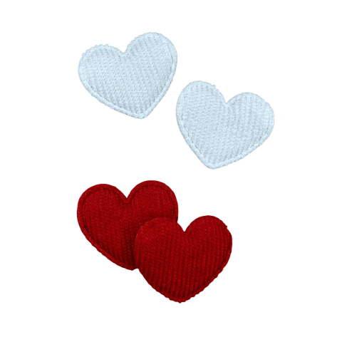 Aplique Coração Cotelê (3,5 cm) Festas - 4 Unidades - comprar online