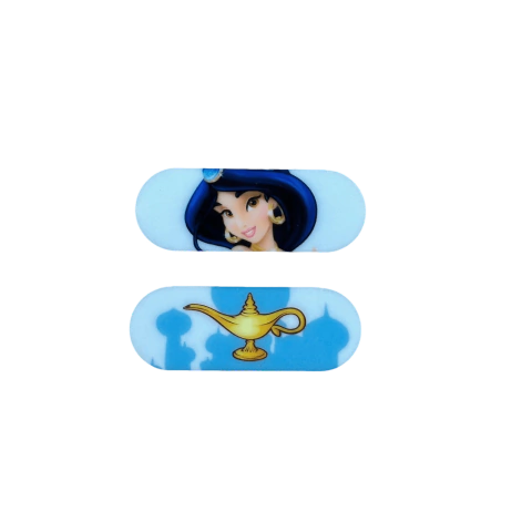 Aplique Para Bico de Pato Princesa Jasmine Acrílico (2,0x5,5 cm) - 2 Unidades