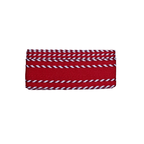 Kit Fita Sinimbu Pesponto Corda Vermelho Cor 04 (4 Metros) - 2 Metros de Cada Largura