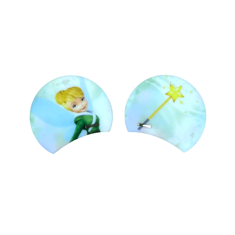 Aplique Orelha Princesa Sininho Tinker Bell Acrílico (5cm) - 1 Par
