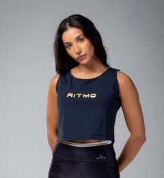 Cropped Regata Amarelo Manteiga - loja online