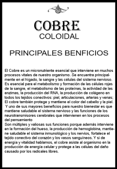 Cobre Coloidal - comprar online