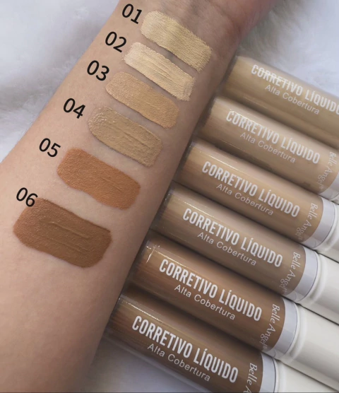 corretivo líquido alta cobertura - belle angel