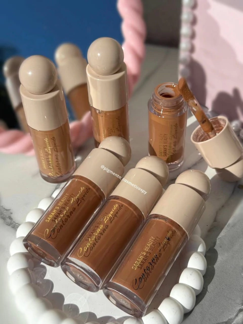 contorno liquido sarah's beauty - inspiração rare beauty