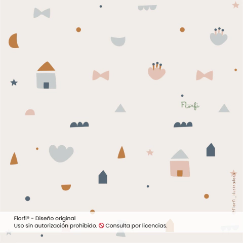 ESTAMPA CASITAS - comprar online