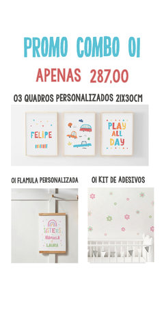 Promo Combo Kit Quadros + Adesivos + Flamula
