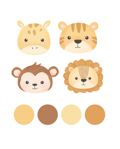 Adesivo de Parede Infantil Safari - comprar online