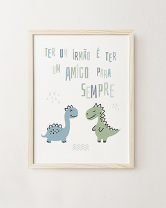 Quadro Para Quarto Infantil - Ter Irmãos Dino