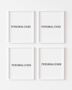 Conj 4 Quadros Para Quarto Infantil - Personalizado (3 - 21x30 + 1 - 30x40) - comprar online