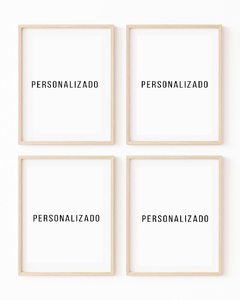 Conj 4 Quadros Para Quarto Infantil - Personalizado (3 - 21x30 + 1 - 30x40)