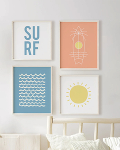 Kit Quadro Infantil Surf